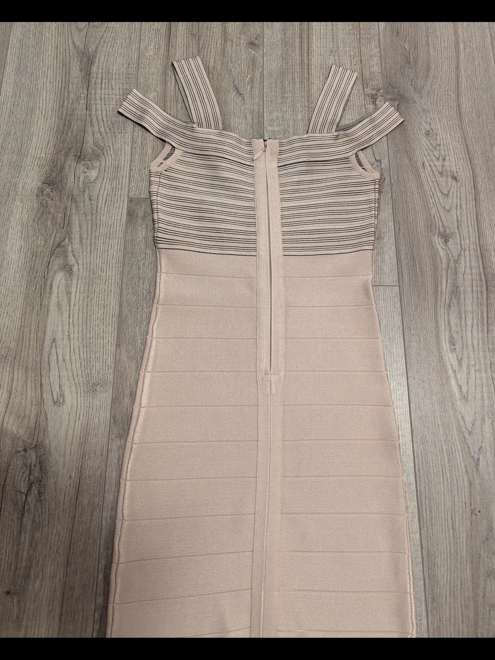 bebe Nude Blush Strappy Bandage Mini Dress - Picture 5 of 11